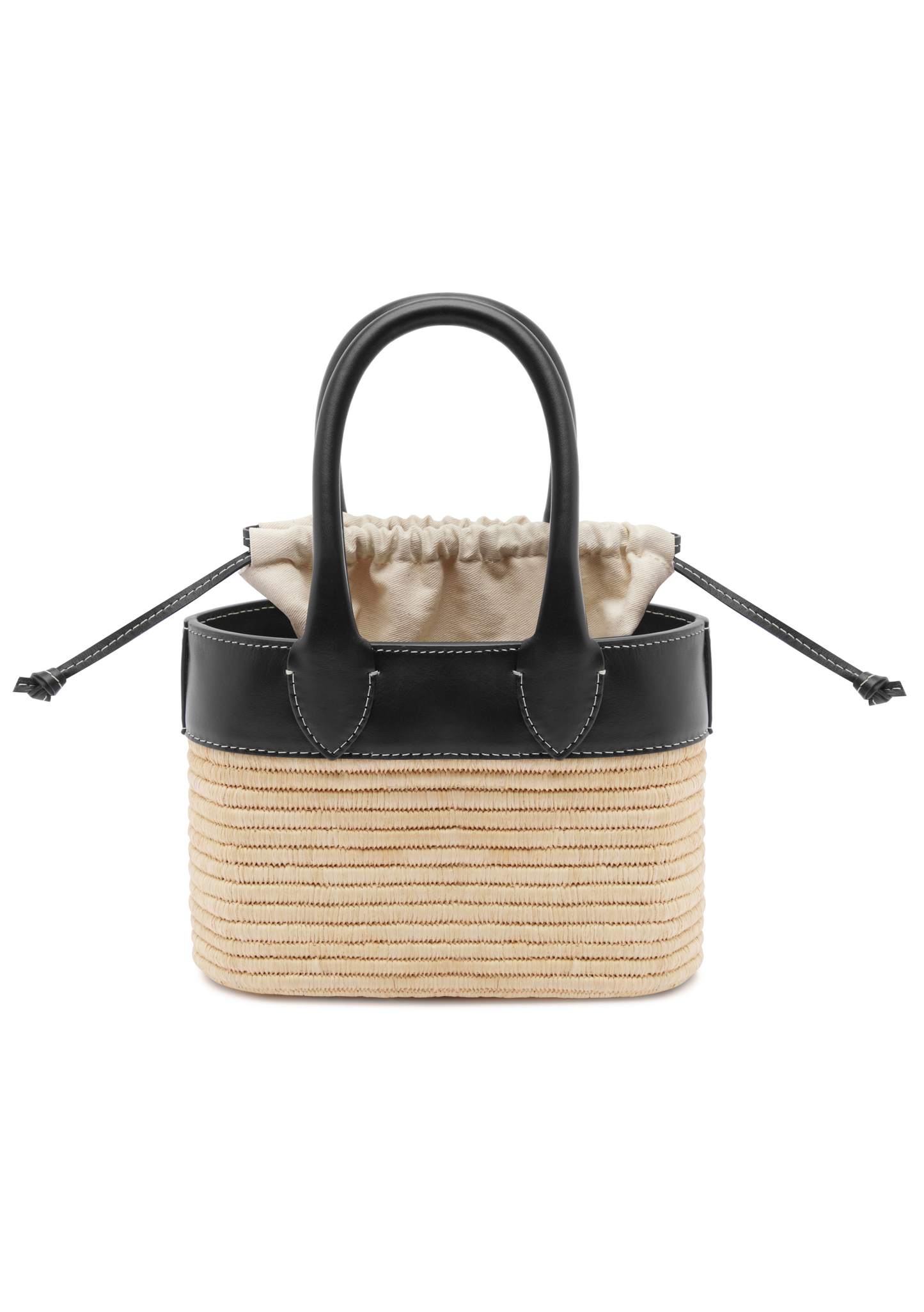 THE APERITIVO RAFFIA BAG - BLACK